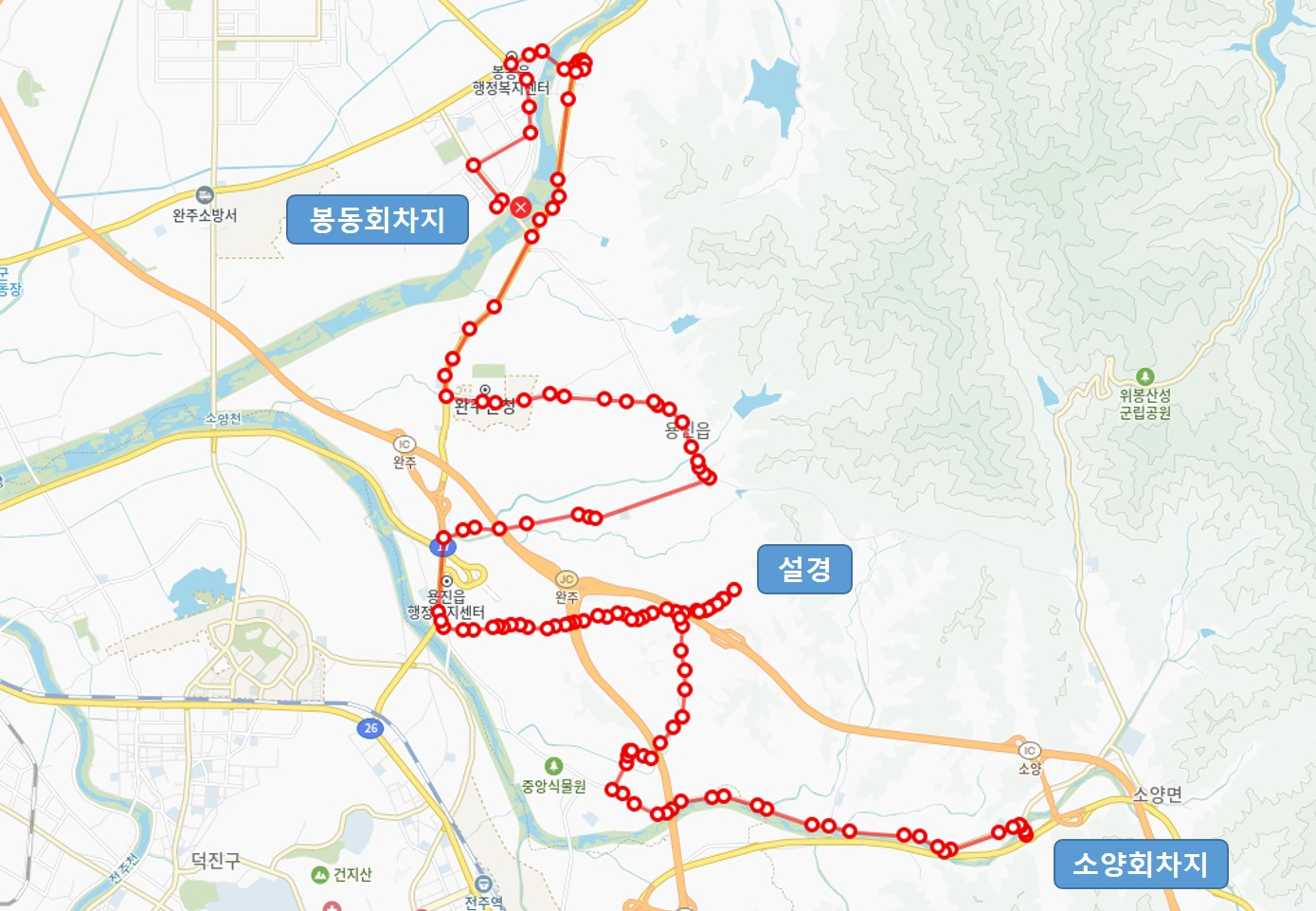 2026 용진 50-1번 노선 지도